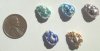 13x9mm Drop with Blue Molten Drizzle Lampwork